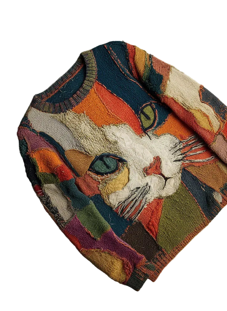 Andrea - Suéter artesanal felino